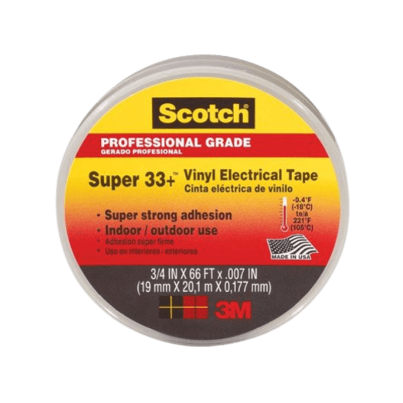 Scotch Super 33+ Black Electrical Tape 3/4" x 66' | Electrician Fish Tape | Gilford Hardware