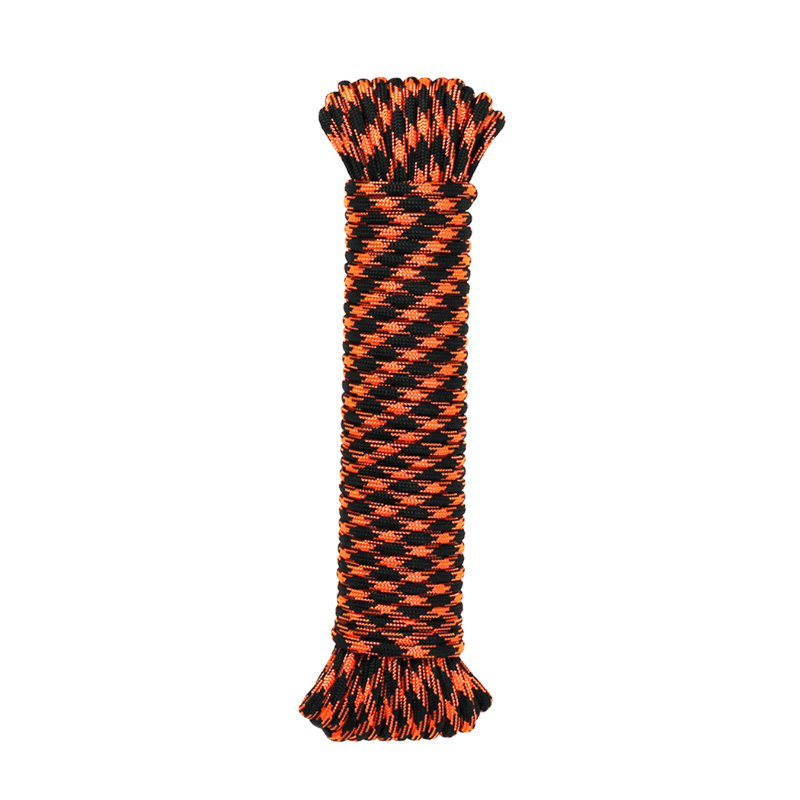 SecureLine Black/Orange Braided Nylon Paracord 5/32 in. D X 50 ft. L | Rope | Gilford Hardware & Outdoor Power Equipment
