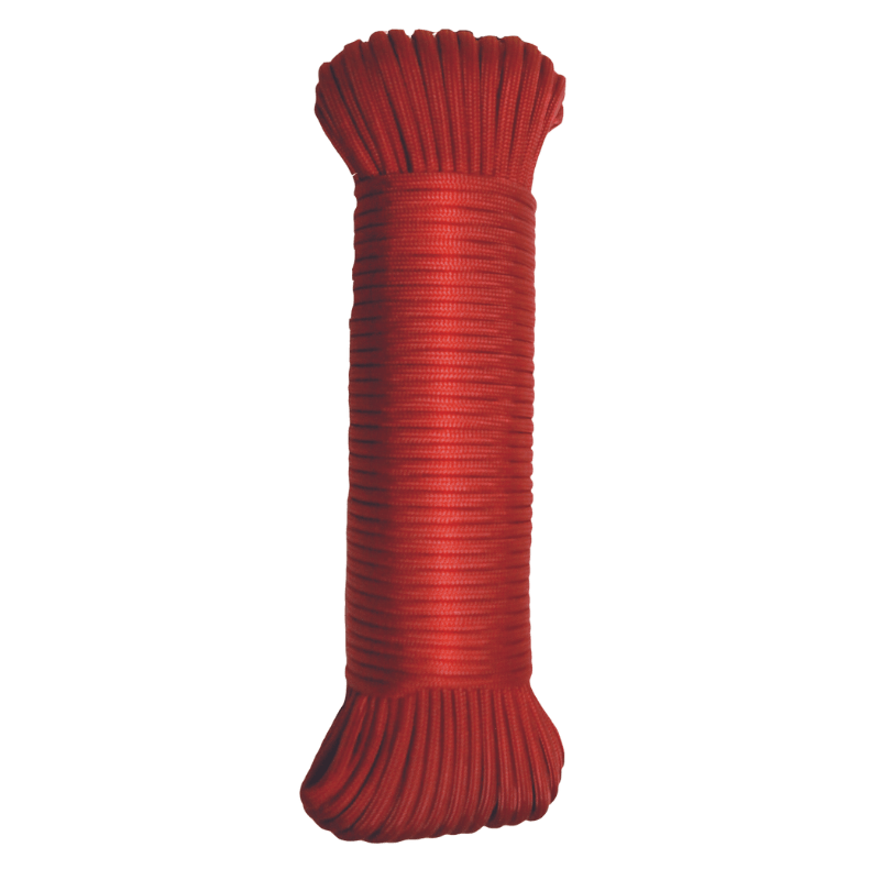 SecureLine Red Braided Nylon Paracord 5/32 in. D X 50 ft. L