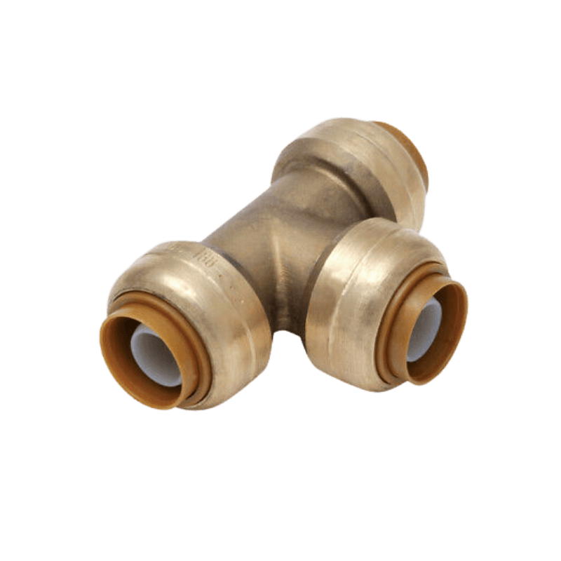 SharkBite Push Brass Tee 1/2 in. x 1/2 in. x 1/2 in. | Plumbing Fittings & Supports | Gilford Hardware & Outdoor Power Equipment