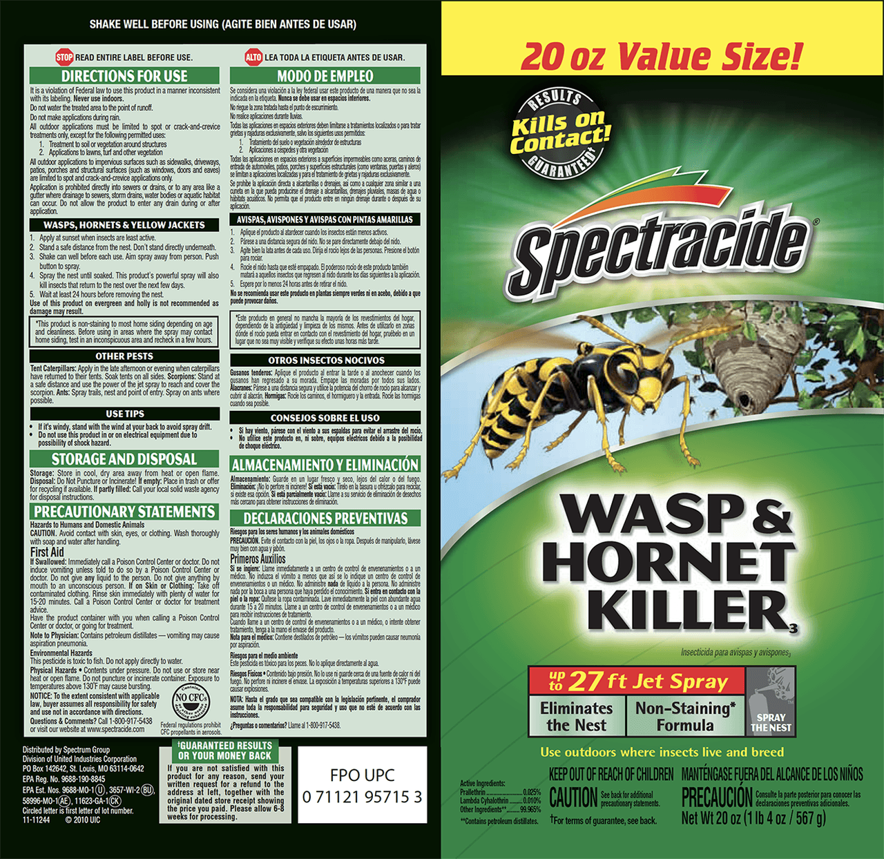 Spectracide Wasp and Hornet Killer Spray 20 oz. | Insect Killer | Gilford Hardware & Outdoor Power Equipment