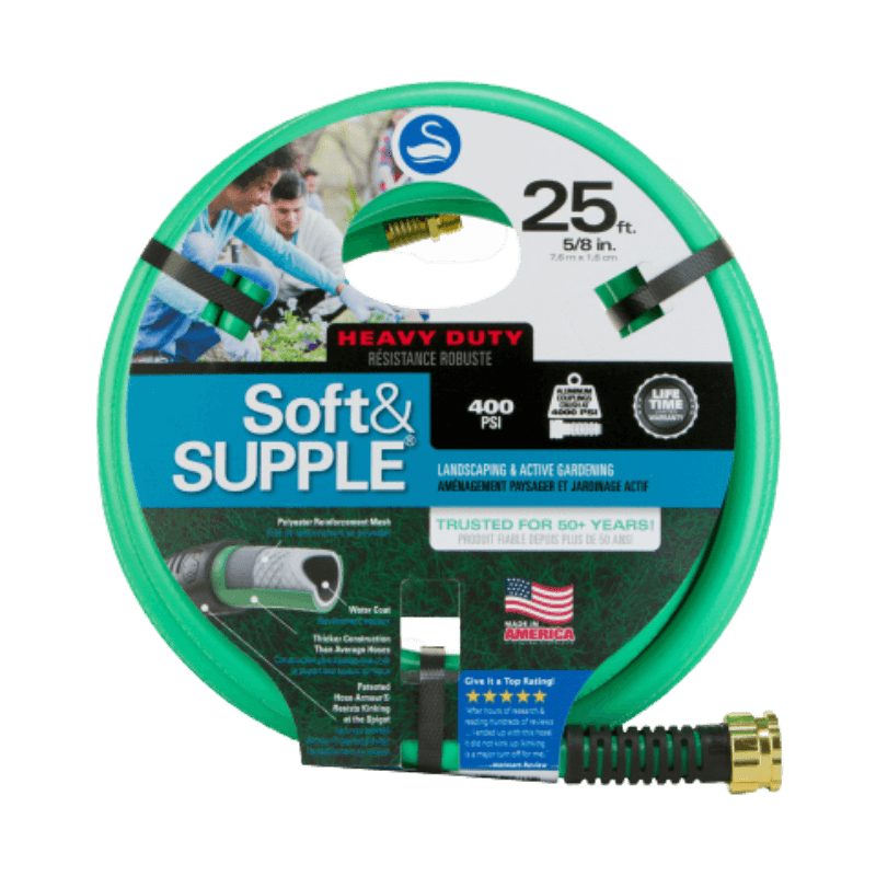 Swan Soft & Supple Garden Hose Heavy-Duty 5/8" x 25' | Garden Hoses | Gilford Hardware & Outdoor Power Equipment