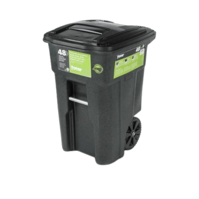 Toter Wheeled Trash Cart Green 48 gal. | Gilford Hardware 