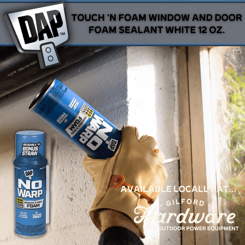Touch 'n Foam Window and Door Foam Sealant White 12 oz. | Hardware Glue & Adhesives | Gilford Hardware & Outdoor Power Equipment