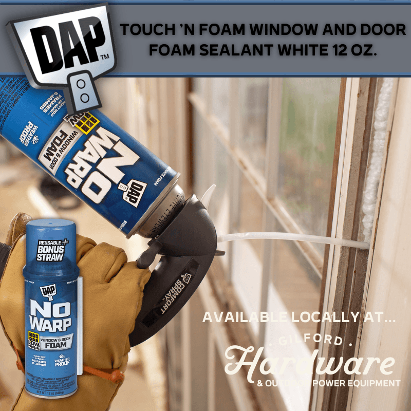 Touch 'n Foam Window and Door Foam Sealant White 12 oz. | Hardware Glue & Adhesives | Gilford Hardware & Outdoor Power Equipment