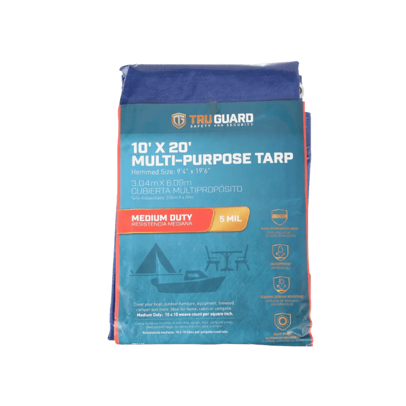 Tru-Guard Multi-Purpose Blue Tarp 10' x 20' | Tarps | Gilford Hardware & Outdoor Power Equipment