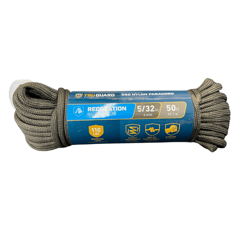 Tru Guard Nylon Paracord Olive 5/32" x 50' | Chain, Wire & Rope | Gilford Hardware & Outdoor Power Equipment