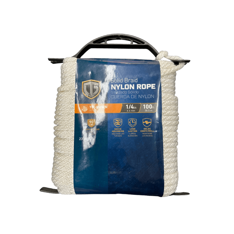 Tru Guard White Braided Nylon Rope White 1/4" x 100' | Chain, Wire & Rope | Gilford Hardware & Outdoor Power Equipment