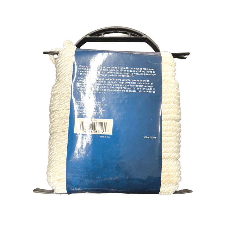 Tru Guard White Braided Nylon Rope White 1/4" x 100' | Chain, Wire & Rope | Gilford Hardware & Outdoor Power Equipment