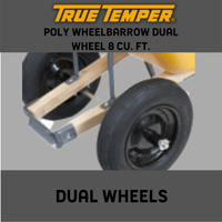 Thumbnail for True Temper Poly Wheelbarrow Dual Wheel 8 ft³ | Gilford Hardware