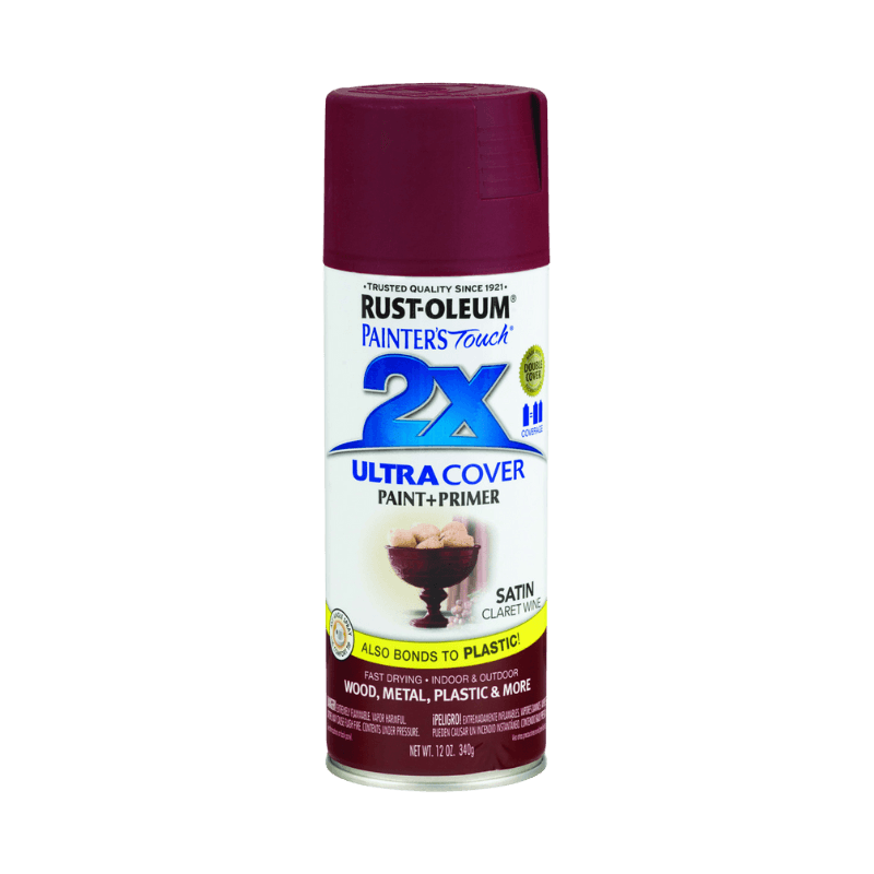 Rust-Oleum 2X Satin Claret Wine Paint+Primer Spray Paint 12 oz. | Paint | Gilford Hardware & Outdoor Power Equipment