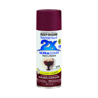 Thumbnail for Rust-Oleum 2X Satin Claret Wine Paint+Primer Spray Paint 12 oz. | Gilford Hardware