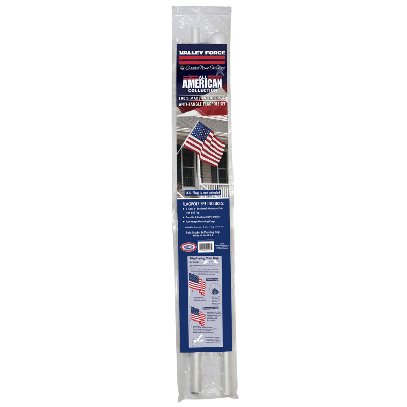 Valley Forge Brushed Aluminum Flag Pole 72" | Gilford Hardware