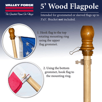 Thumbnail for Valley Forge Wood Flag Pole 60