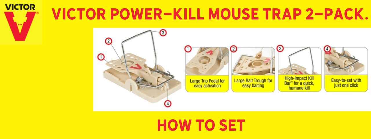 Victor Wide Pedal Mouse Trap 4 Pack