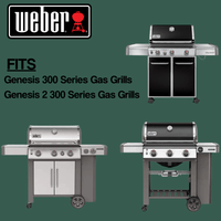 Thumbnail for Weber Genesis 3 Burner Premium Black Grill Cover | Outdoor Grill Covers | Gilford Hardware