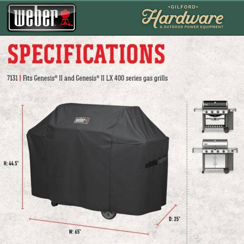 Weber Genesis II 4-Burner Grill Cover | Outdoor Grill Covers | Gilford Hardware & Outdoor Power Equipment