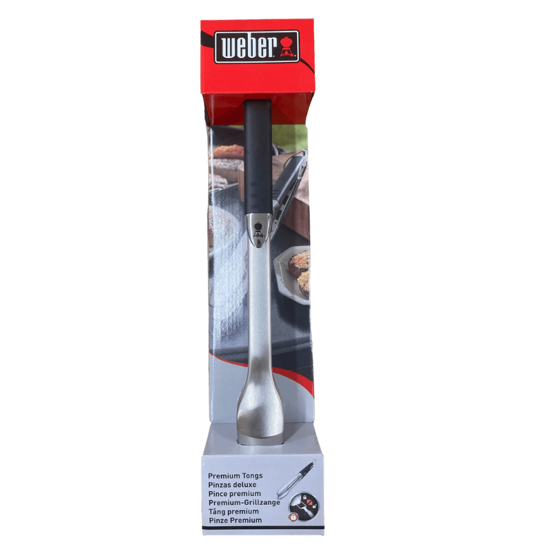 Weber Premium Stainless Steel Black Grill Tongs | Tongs | Gilford Hardware & Outdoor Power Equipment