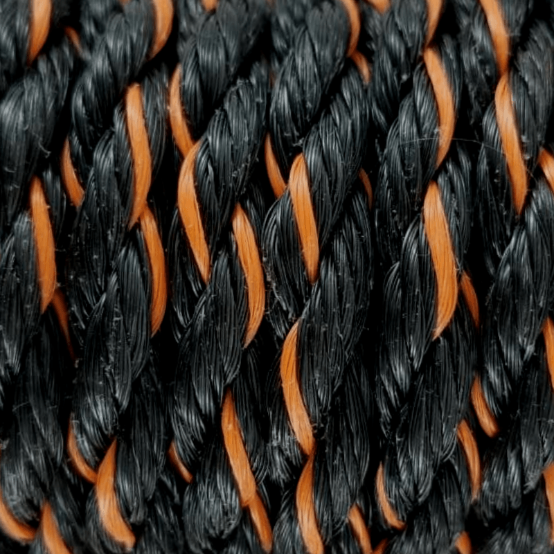 Wellington Black/Orange Twisted Poly Truck Rope 3/8 in. D X 50 ft. L | Gilford Hardware
