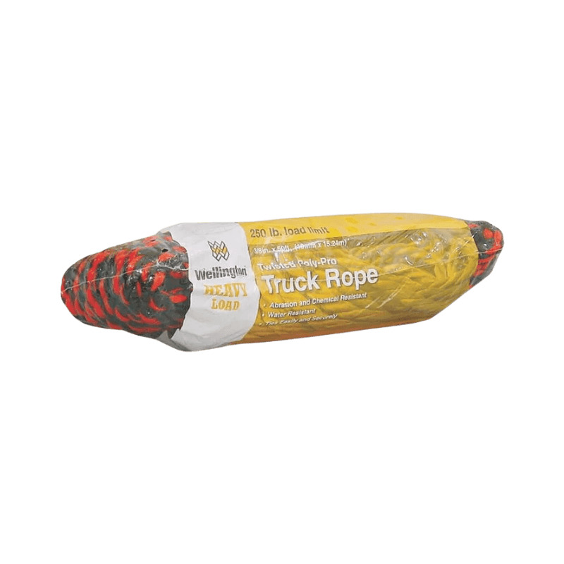 Wellington Black/Orange Twisted Poly Truck Rope 3/8 in. D X 50 ft. L | Gilford Hardware