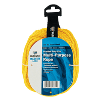 Thumbnail for Wellington Yellow Braided Poly Rope 1/4 in. D X 50 ft. L | Gilford Hardware