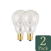 Thumbnail for Westinghouse 40 watt A15 A-Line Incandescent Bulb E17 (Intermediate) White 2-Pack. | Gilford Hardware & Outdoor Power Equipment