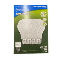 Thumbnail for Westinghouse 53 watt A19 A-Line Halogen Bulb 1,100 lumens Soft White 4-Pack. | Light Bulbs | Gilford Hardware & Outdoor Power Equipment