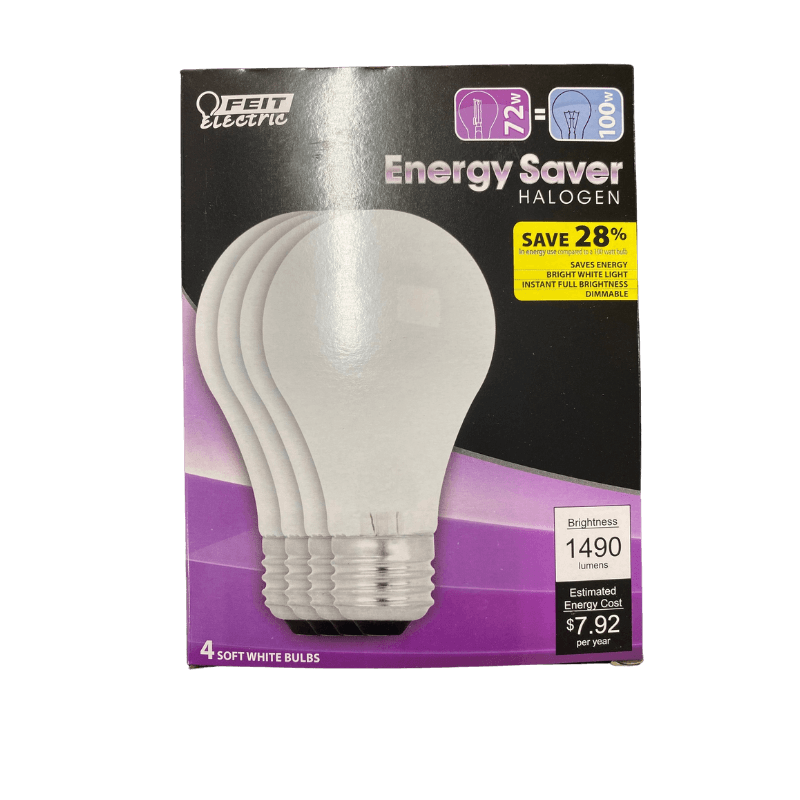 Westinghouse 72 watt A19 A-Line Halogen Bulb 1,600 lumens Soft White 4-Pack. | Light Bulbs | Gilford Hardware & Outdoor Power Equipment