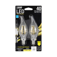 Thumbnail for Feit Electric Candelabra LED Bulb Soft White 40 Watt Equivalence 2-Pack. | Gilford Hardware 