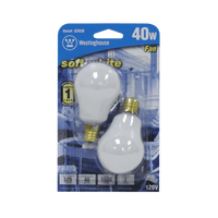 Thumbnail for Westinghouse 40 watts A15 A-Line Incandescent Bulb E17 (Intermediate) Soft White 2-Pack. | Gilford Hardware & Outdoor Power Equipment