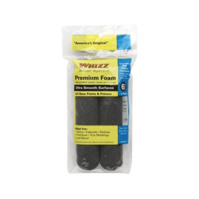 Whizz Mini Foam Paint Roller 6" x 1/2" 2-Pack. | Paint Rollers | Gilford Hardware & Outdoor Power Equipment
